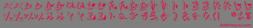 Cuneatecaps Font – Red Fonts on Gray Background