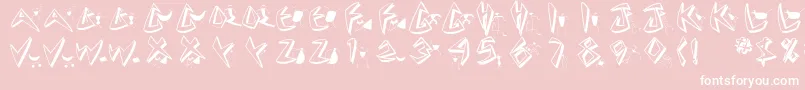 Cuneatecaps Font – White Fonts on Pink Background