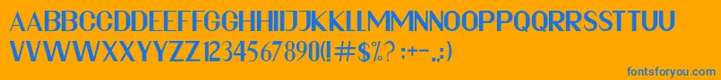 ALYSHEN Font – Blue Fonts on Orange Background