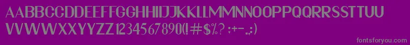 ALYSHEN Font – Gray Fonts on Purple Background