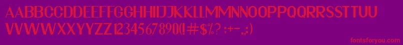 ALYSHEN Font – Red Fonts on Purple Background