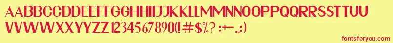 ALYSHEN Font – Red Fonts on Yellow Background