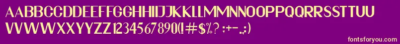 ALYSHEN Font – Yellow Fonts on Purple Background