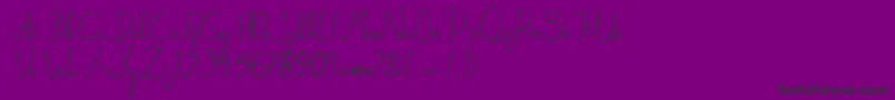 Amadora Font – Black Fonts on Purple Background