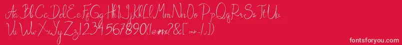 Amadora Font – Pink Fonts on Red Background