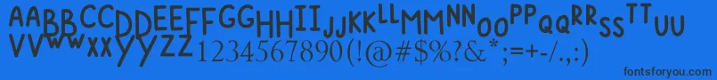 AMADORE Font – Black Fonts on Blue Background
