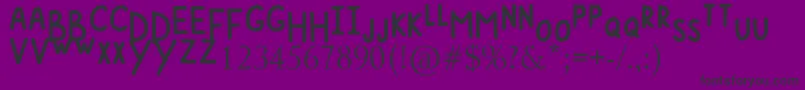 AMADORE-Schriftart – Schwarze Schriften auf violettem Hintergrund