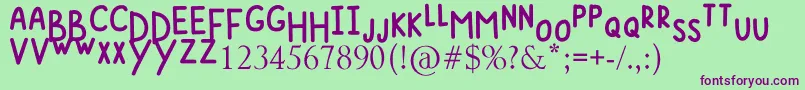 AMADORE Font – Purple Fonts on Green Background