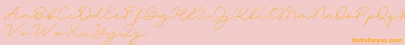 fuente Amalina – Fuentes Naranjas Sobre Fondo Rosa