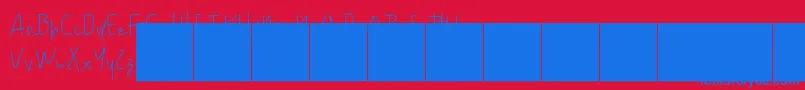Weitere Informationen zur Amanda DEMO Personal useonly-Schriftart Amanda DEMO Personal useonly-Schriftart – Blaue Schriften auf rotem Hintergrund