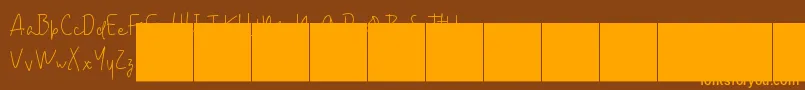 Шрифт Amanda DEMO Personal useonly – оранжевые шрифты на коричневом фоне