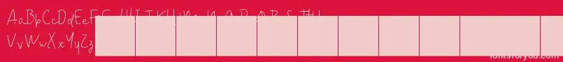 Amanda DEMO Personal useonly Font – Pink Fonts on Red Background