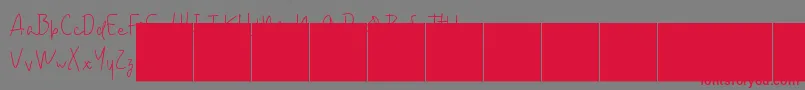 Amanda DEMO Personal useonly Font – Red Fonts on Gray Background