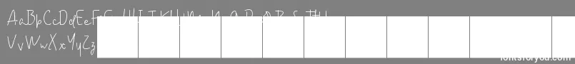 Amanda DEMO Personal useonly Font – White Fonts on Gray Background