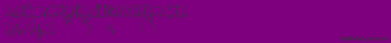 Шрифт Amanda Santiago Demo – чёрные шрифты на фиолетовом фоне
