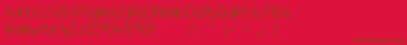 Amanda Font – Brown Fonts on Red Background