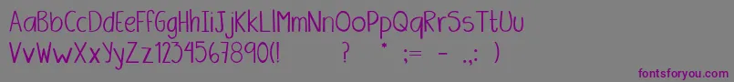 Amanda Font – Purple Fonts on Gray Background