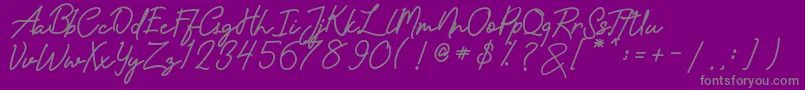 Шрифт amandasignature – серые шрифты на фиолетовом фоне