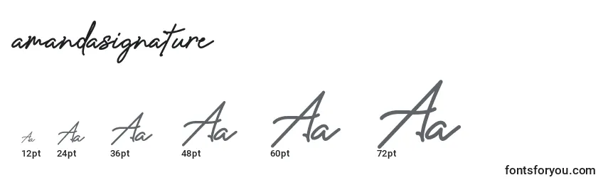 Amandasignature Font Sizes