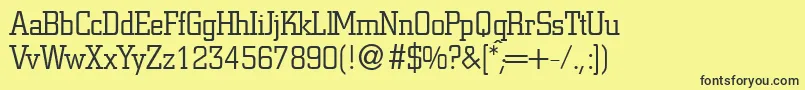 CitonlightdbNormal Font – Black Fonts on Yellow Background