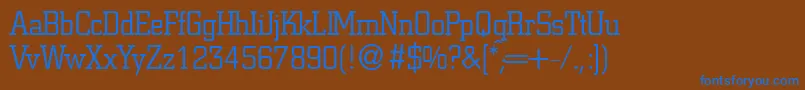 Шрифт CitonlightdbNormal – синие шрифты на коричневом фоне