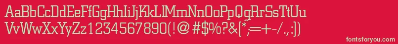 CitonlightdbNormal Font – Green Fonts on Red Background