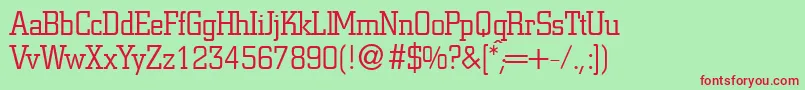 CitonlightdbNormal Font – Red Fonts on Green Background