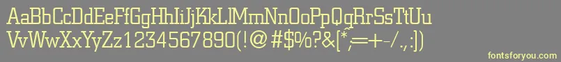 CitonlightdbNormal Font – Yellow Fonts on Gray Background