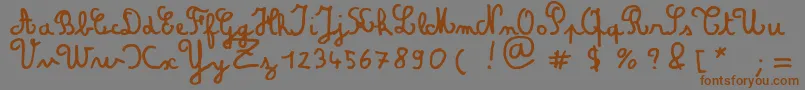 Amandine Font – Brown Fonts on Gray Background