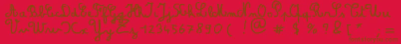 Amandine Font – Brown Fonts on Red Background