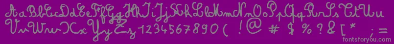 Amandine Font – Gray Fonts on Purple Background
