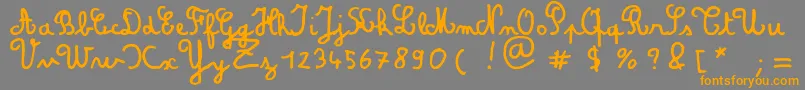 Amandine Font – Orange Fonts on Gray Background