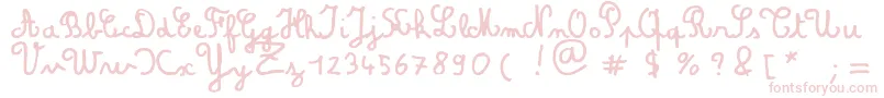Czcionka Amandine – różowe czcionki