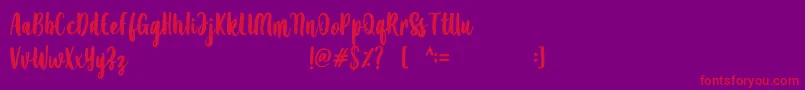 Amanise Font – Red Fonts on Purple Background