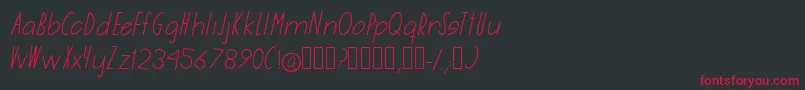 Шрифт Amaral – красные шрифты на чёрном фоне