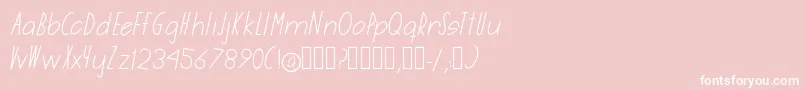 Amaral Font – White Fonts on Pink Background