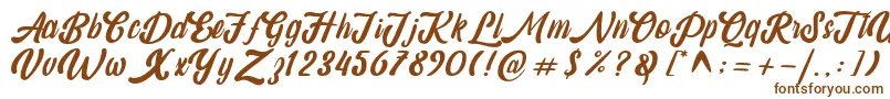 amaranthine demo-fontti – ruskeat fontit valkoisella taustalla