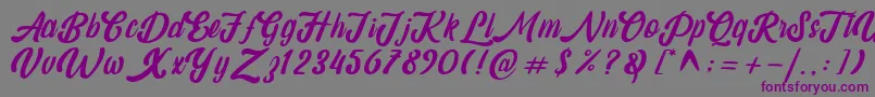 amaranthine demo-Schriftart – Violette Schriften auf grauem Hintergrund