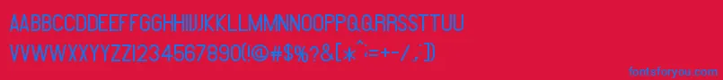 フォントAmare – 赤い背景に青い文字