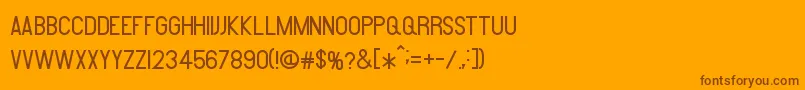Amare Font – Brown Fonts on Orange Background