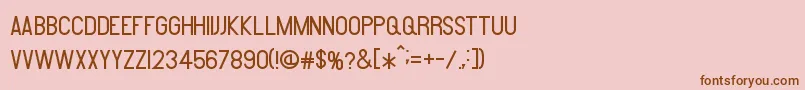 Amare Font – Brown Fonts on Pink Background