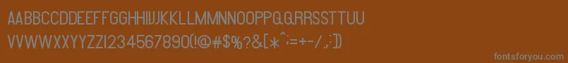 フォントAmare – 茶色の背景に灰色の文字