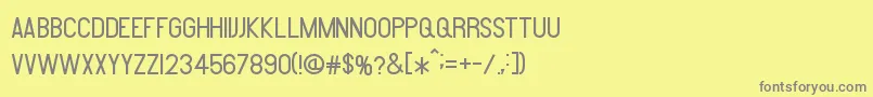 Amare Font – Gray Fonts on Yellow Background