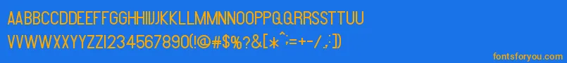 Amare Font – Orange Fonts on Blue Background
