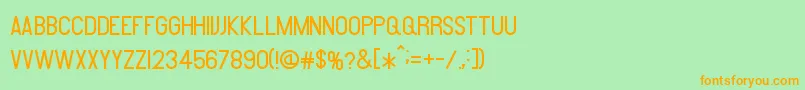 Amare Font – Orange Fonts on Green Background