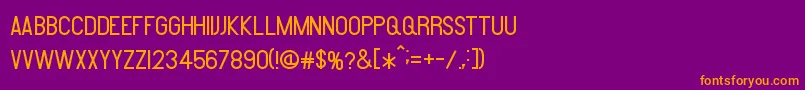 Amare Font – Orange Fonts on Purple Background