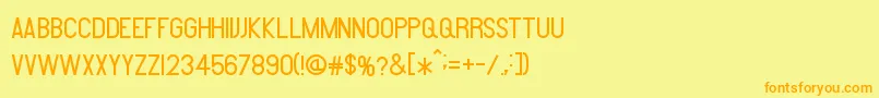 Amare Font – Orange Fonts on Yellow Background