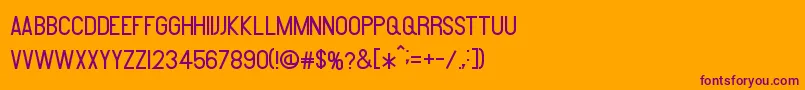 Amare Font – Purple Fonts on Orange Background