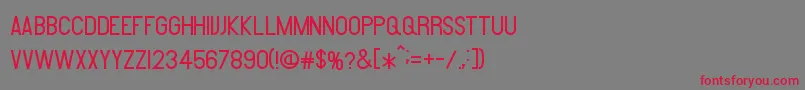 Amare Font – Red Fonts on Gray Background