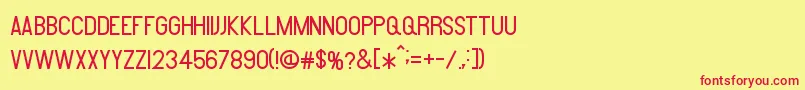 Amare Font – Red Fonts on Yellow Background